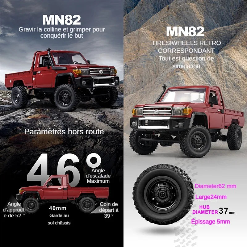 ZWN MN82 1:12 RC LC79 4WD Pickup with LED Lights Foamivia