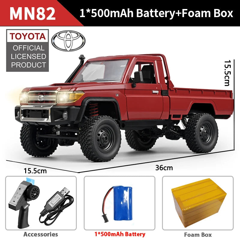 ZWN MN82 1:12 RC LC79 4WD Pickup with LED Lights Foamivia