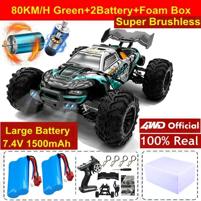 4WD RC Off-Road Buggy – Brushless 80KM/H High-Speed Car Foamivia