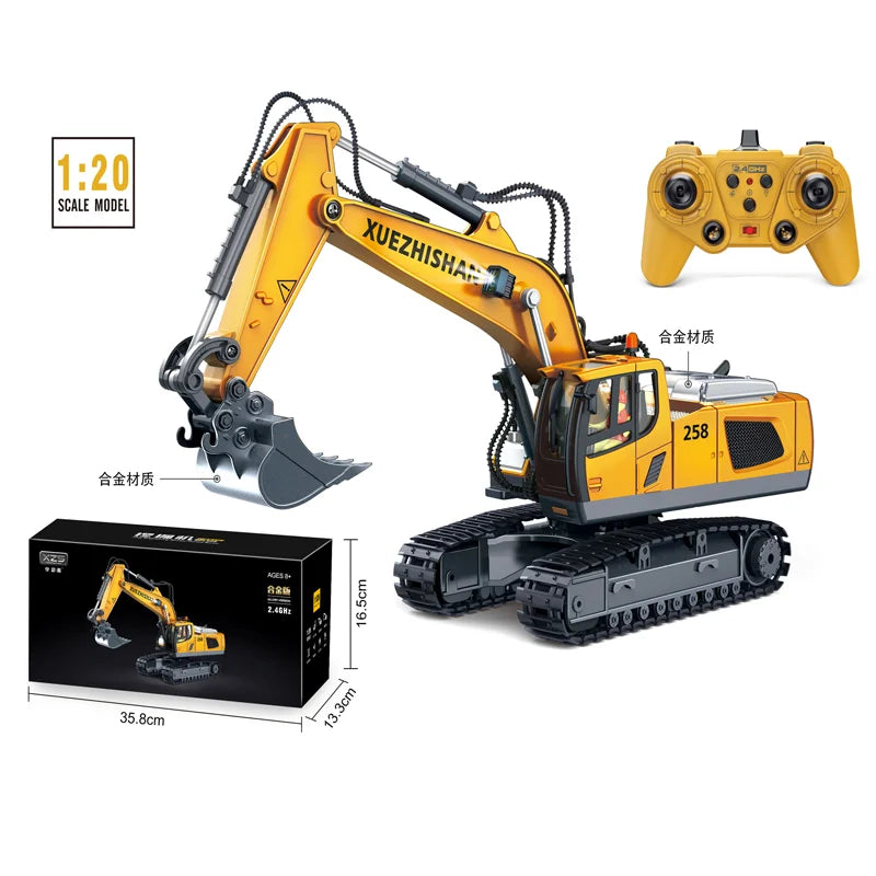 RC Excavator & Dumper Truck – 2.4G Remote Control Construction Toy Foamivia