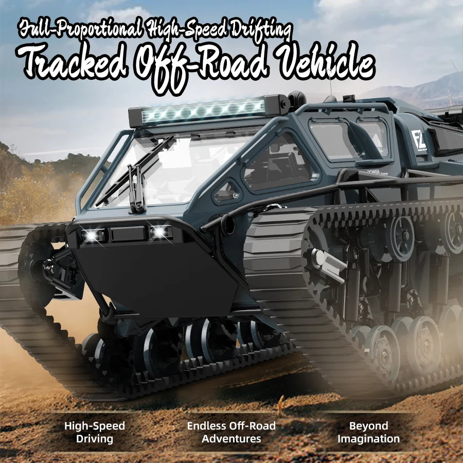 JJRC C8812 RC Tracked Tank with LED Lights – Remote Control Off-Road Car Foamivia