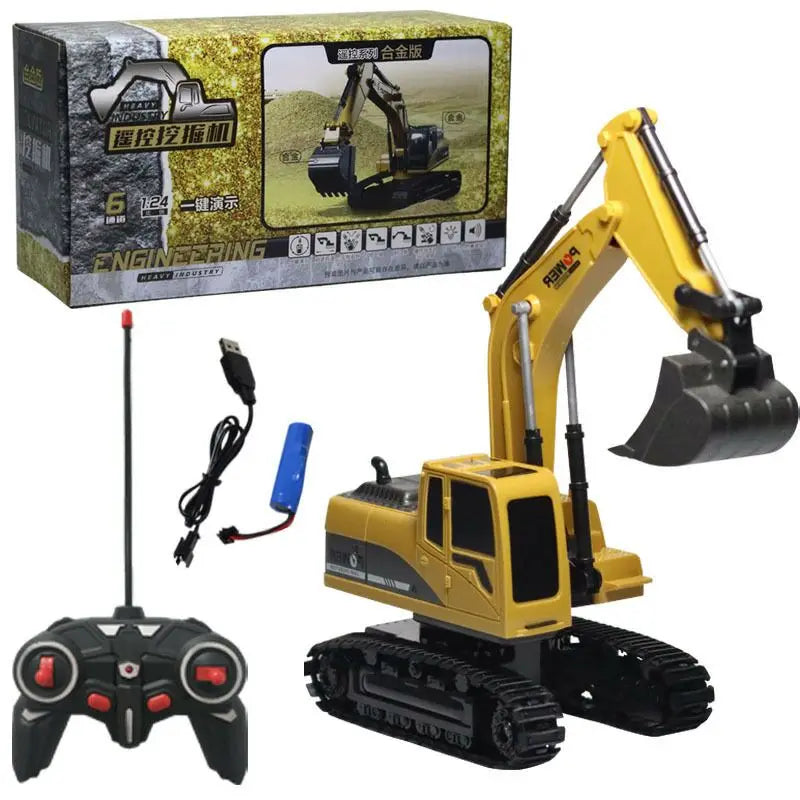 RC Excavator & Dumper Truck – 2.4G Remote Control Construction Toy Foamivia