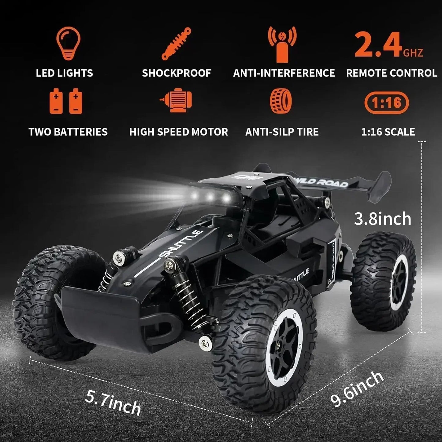 RC Drift Car – 2WD 20KM/H High-Speed with LED Lights Foamivia