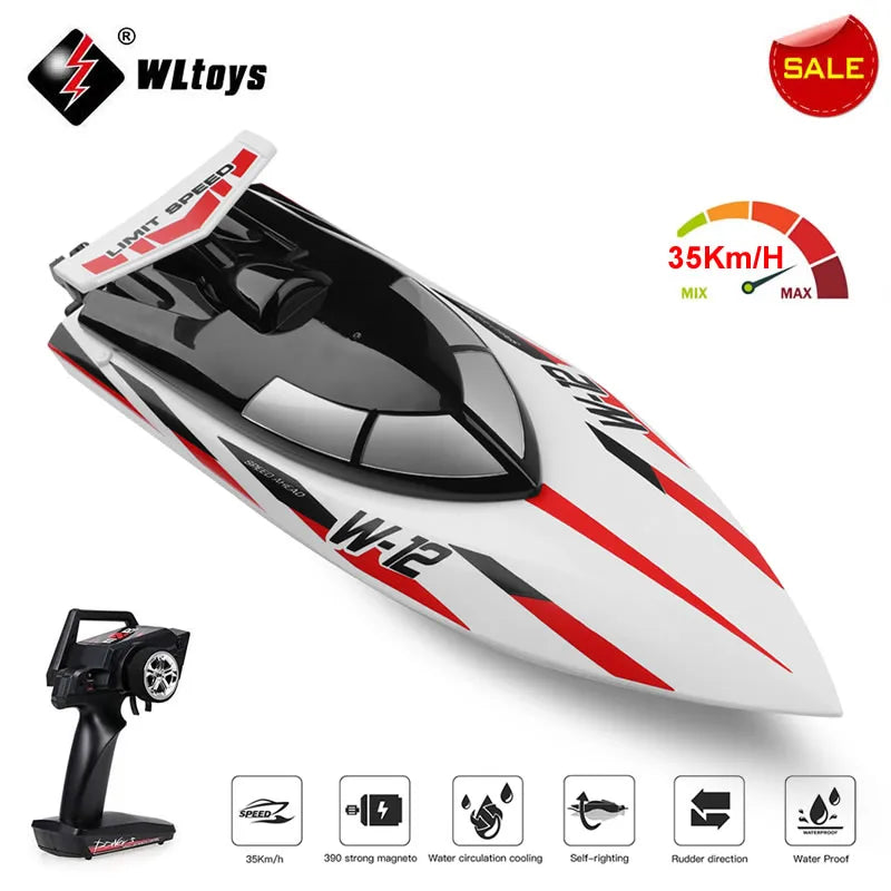 WLtoys WL 912-A RC Racing Boat – 35KM/H High-Speed with Capsize Protection Foamivia