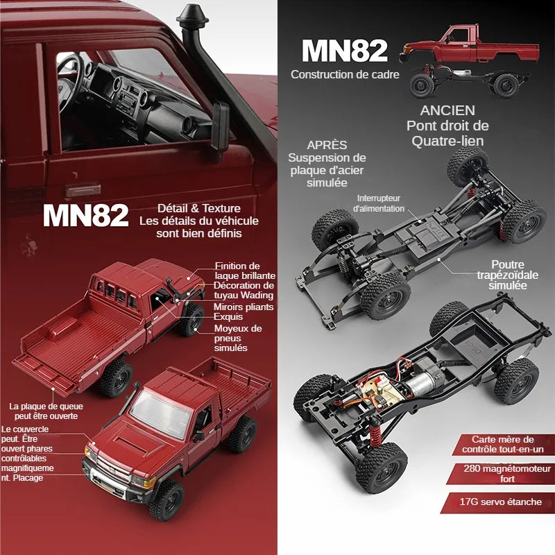 ZWN MN82 1:12 RC LC79 4WD Pickup with LED Lights Foamivia