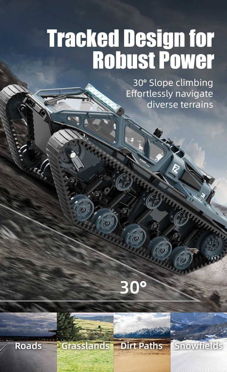 JJRC C8812 RC Tracked Tank with LED Lights – Remote Control Off-Road Car Foamivia