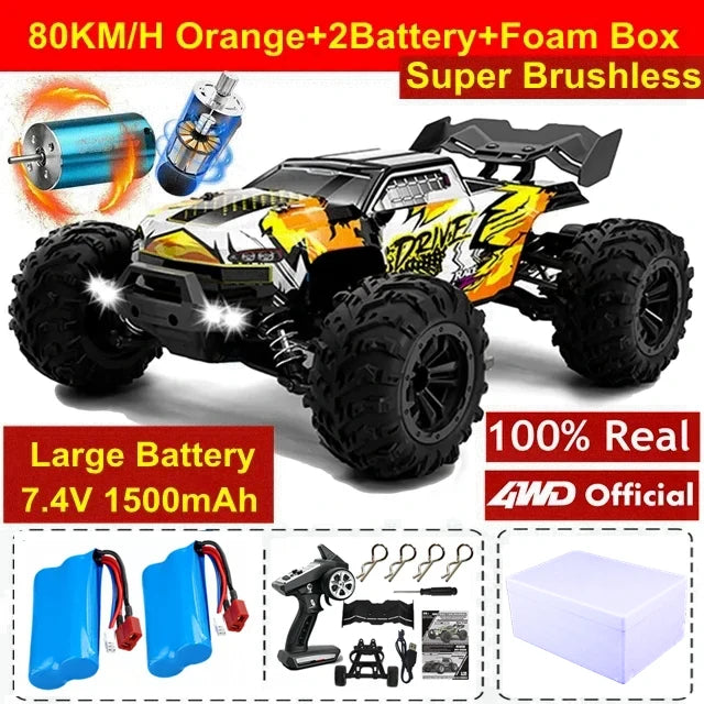 4WD RC Off-Road Buggy – Brushless 80KM/H High-Speed Car Foamivia