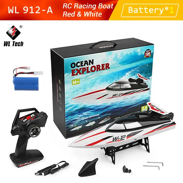 WLtoys WL 912-A RC Racing Boat – 35KM/H High-Speed with Capsize Protection Foamivia