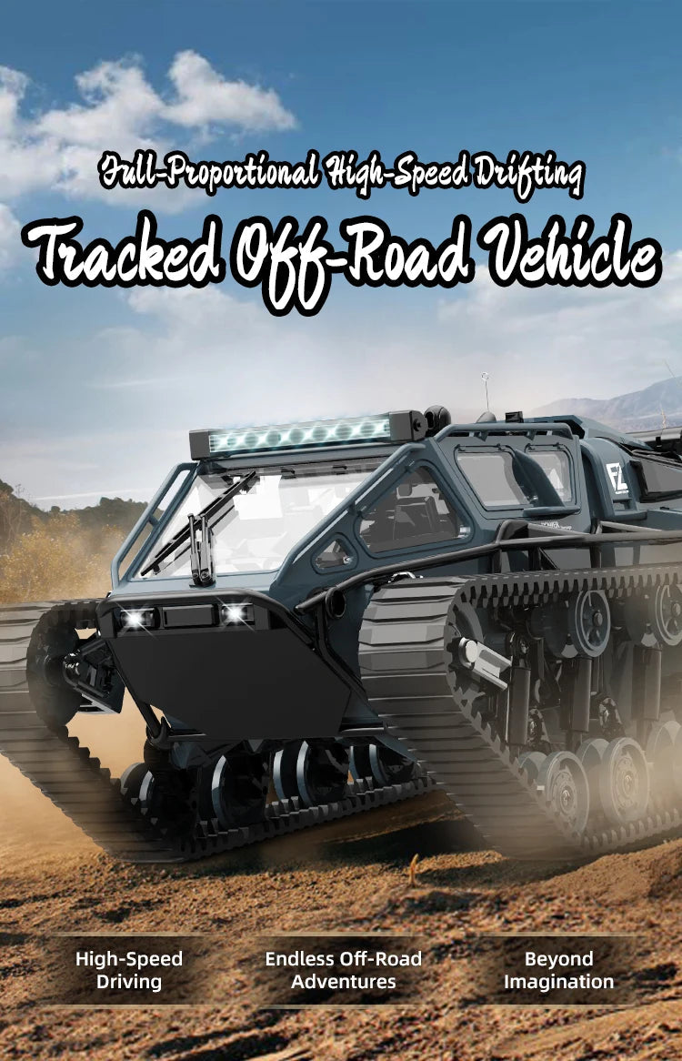 JJRC C8812 RC Tracked Tank with LED Lights – Remote Control Off-Road Car Foamivia