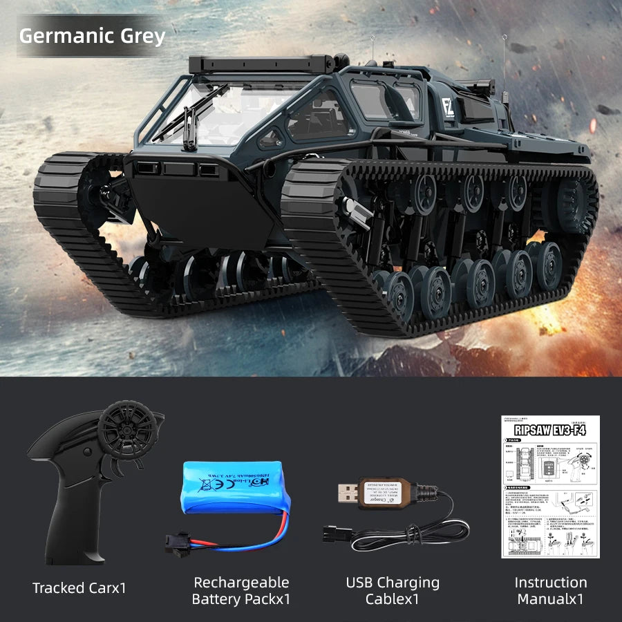 JJRC C8812 RC Tracked Tank with LED Lights – Remote Control Off-Road Car Foamivia
