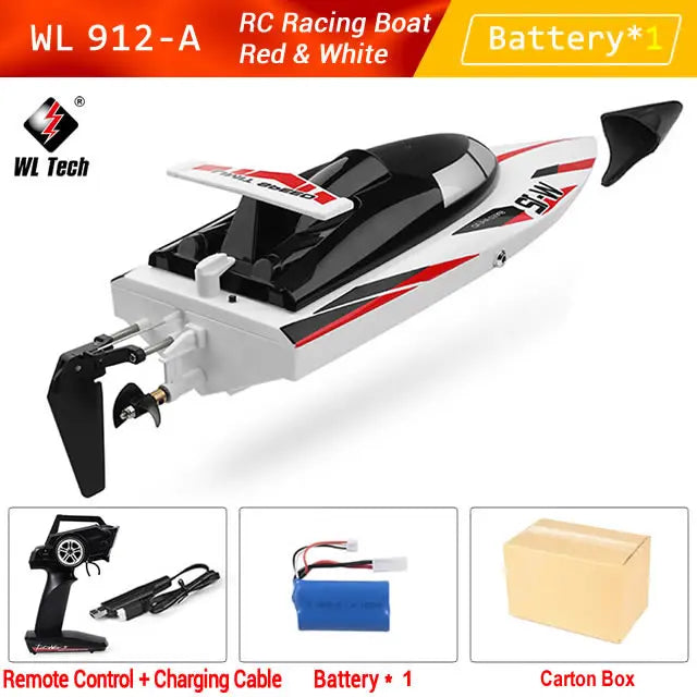 WLtoys WL 912-A RC Racing Boat – 35KM/H High-Speed with Capsize Protection Foamivia