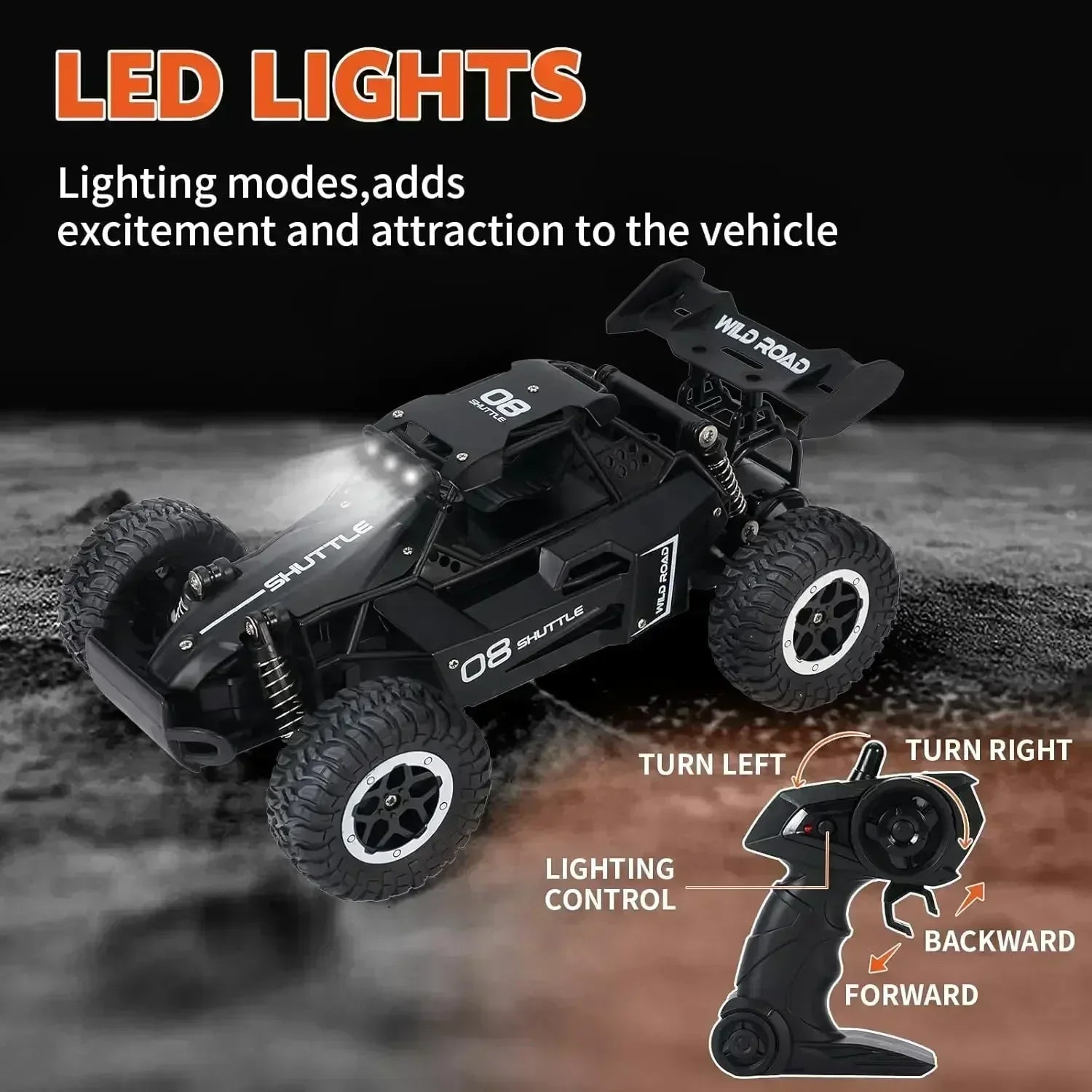 RC Drift Car – 2WD 20KM/H High-Speed with LED Lights Foamivia