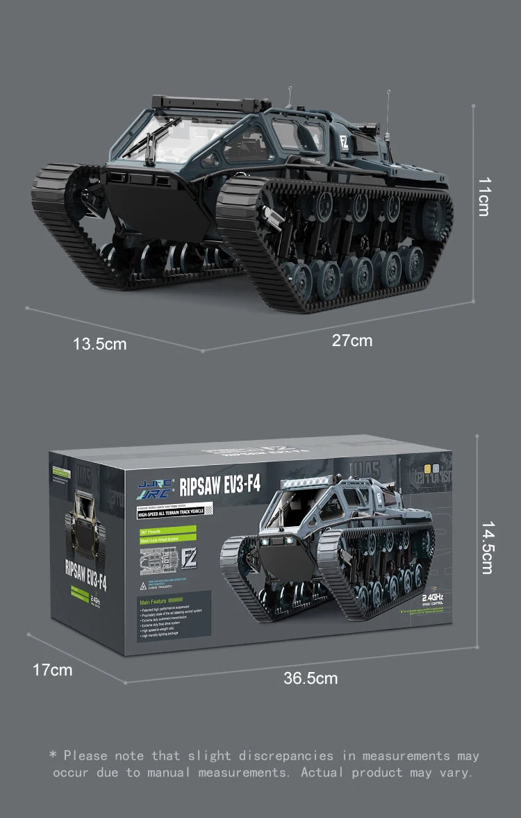 JJRC C8812 RC Tracked Tank with LED Lights – Remote Control Off-Road Car Foamivia