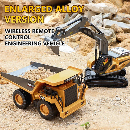 RC Excavator & Dumper Truck – 2.4G Remote Control Construction Toy Foamivia